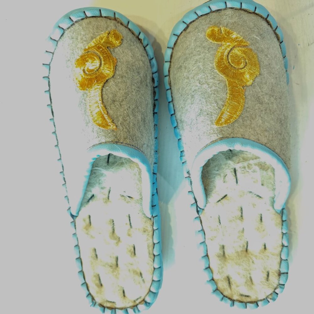 Authentic Mongolian Men's Slippers